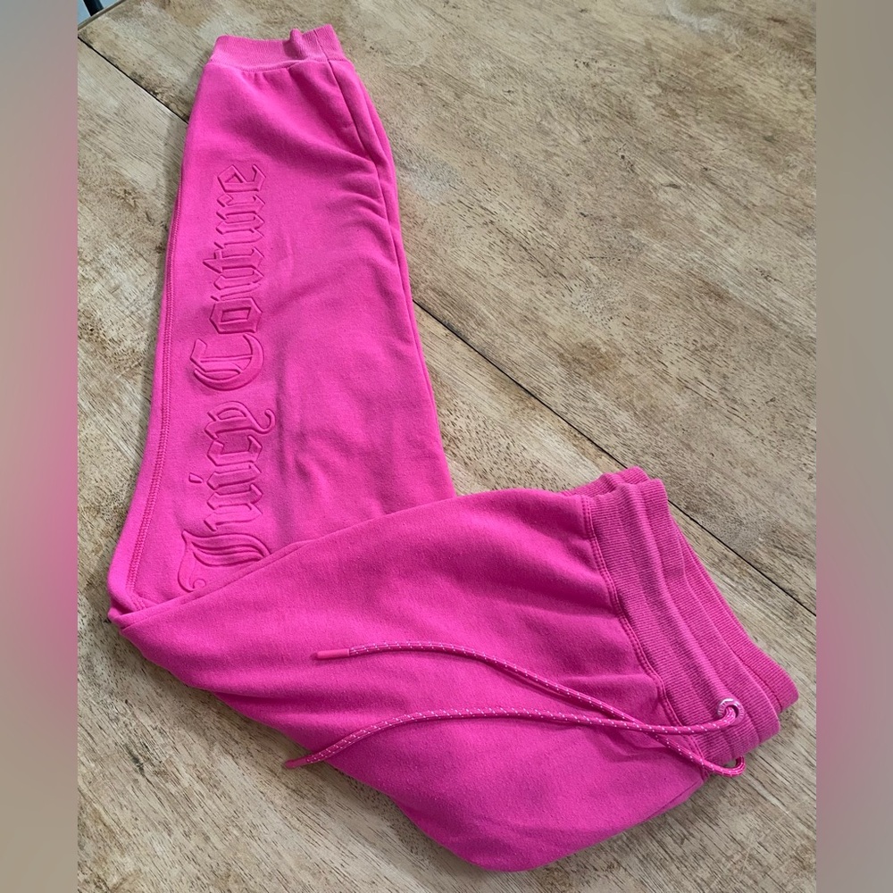 Juicy‎ Couture Sport Women’s Sz M Hot Pink Logo Joggers
